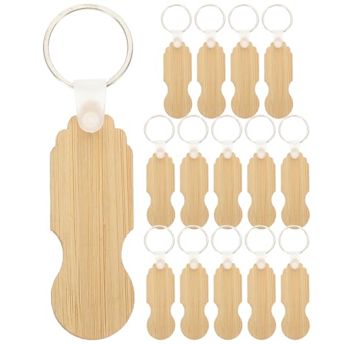 Ciieeo 15st Schlüsselanhänger Für Automünzen Hängende Trolleymarken Trolley-token-anhänger Trolley-token-schlüsselanhänger Einkaufswagenchips Einkaufen Bambus Schnitzen Hölzern Metall von Ciieeo