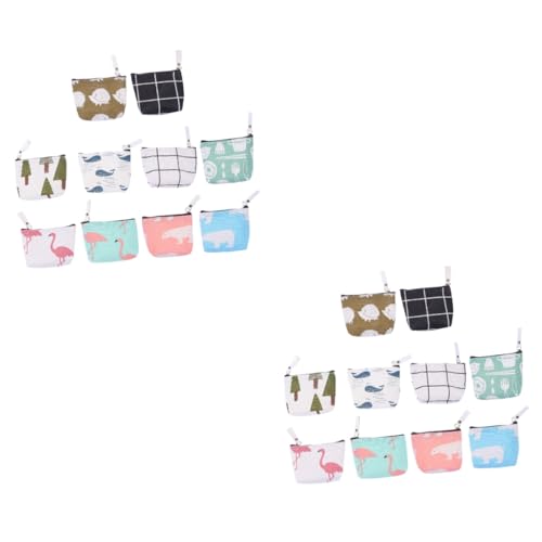 Ciieeo 2 Sätze Teiliges Cartoon Schlüssel Und Münzbeutel Aus Canvas Praktische Leichte Geldbörse Für Mädchen Für Schlüssel Münzen Und Bargeld Mit Reißverschluss Für Schule 10 Stück * 2 von Ciieeo