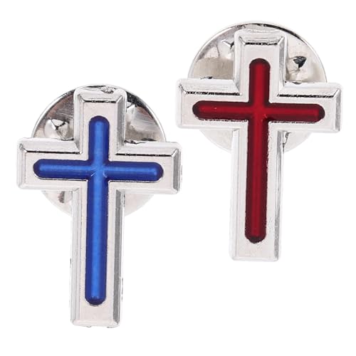 Ciieeo 2stücke Kreuzbrosche Für Männer Anzugbrosche Anstecknadeln Kreuz Krawattennadeln Religiös Kreuz Für Kommunion Brosche Pin Einfach von Ciieeo
