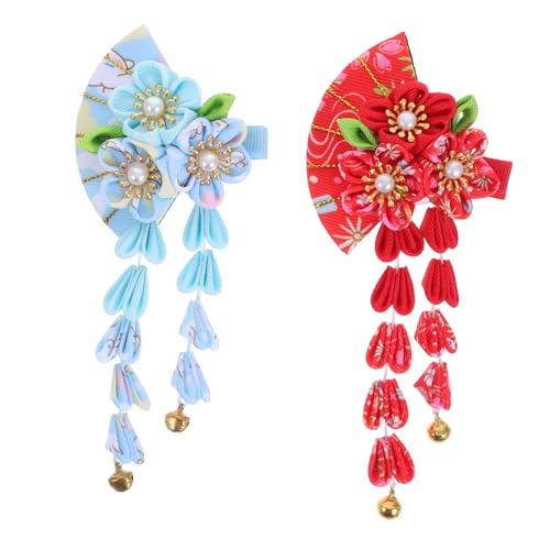 Ciieeo 2stücke Handgefertigte Japanische Blumen-haarnadel Mit Quaste Traditionelle Haarspangen Für Frauen Asiatischer Haarschmuck Für Hochzeit Und Festival von Ciieeo