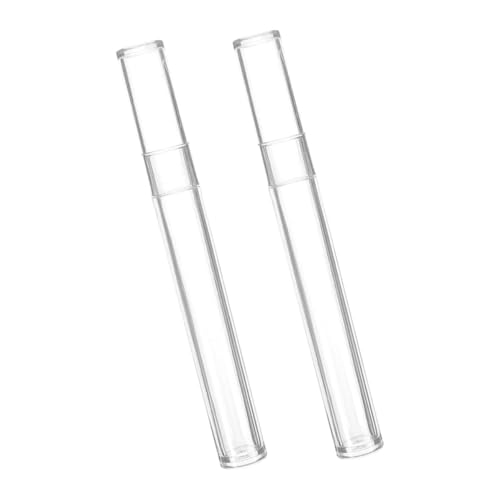 Ciieeo 2 Stück Transparente Kunststoffröhren mit Deckel Tragbarer Runder Aufbewahrungsbehälter für Wimpernpinzette Reise etui Praktischer Tweezers Organizer für Kleine Gegenstände von Ciieeo