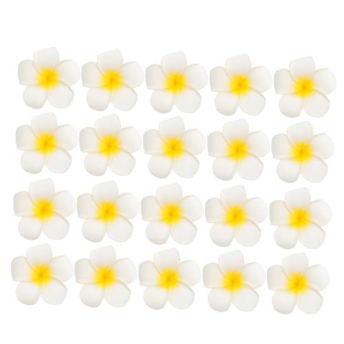 Ciieeo 20 Stück Plumeria Blumen Haarklammern Haarspangen für Frauen für Hochzeiten Strandpartys und Festliche Anlässe mit Clip Süßes Haaraccessoire für Look von Ciieeo