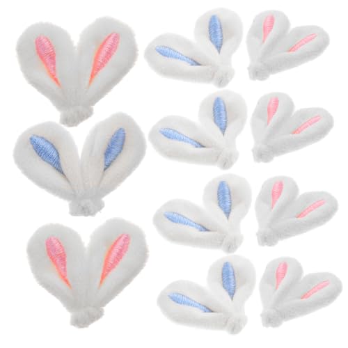 Ciieeo 20 Stück Teiliges Bunte Plüsch Hasenohren DIY Haarclips Bastelzubehör für Mädchen Haarspangen Schulprojekte Langlebig Farbenfroh von Ciieeo