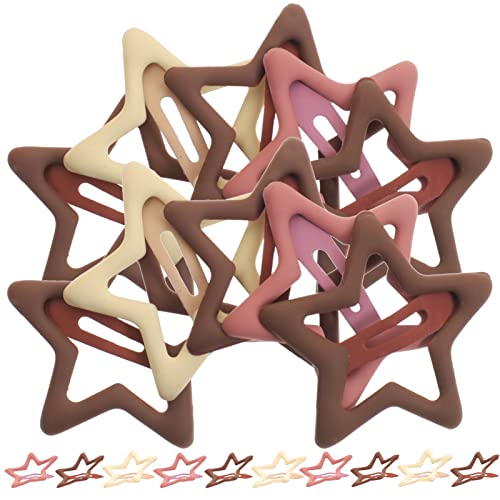 Ciieeo Haarspangen Damen Stern Haarspange Stern Haarspangen 20 Stücke Metall Snap Süße Snap Clips Für Haarspange von Ciieeo