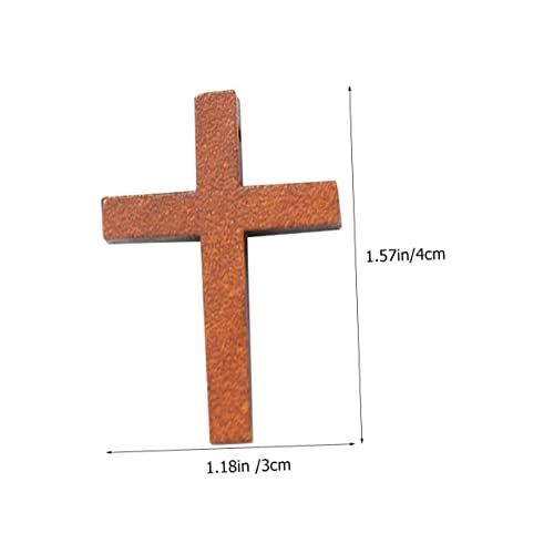 Ciieeo 25 Stück Teiliges Mini Holzkreuz Charms DIY Schmuckanhänger aus Braunem Holz Kreuzanhänger für Halsketten Armbänder Bastelprojekte Handliche Schmuckzubehör für Kreative Bastler von Ciieeo