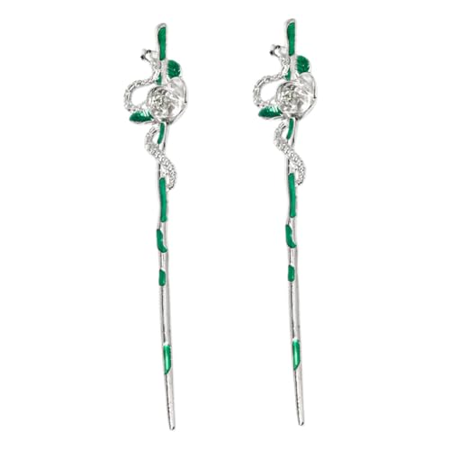 Ciieeo 2stücke Chinesische Haarstäbchen Haarschmuck Für Damen Dekoratives Haarzubehör Chinesische Haarnadeln Haaraccessoires Für Mädchen Stilvolle Haarspangen Chinesischer von Ciieeo