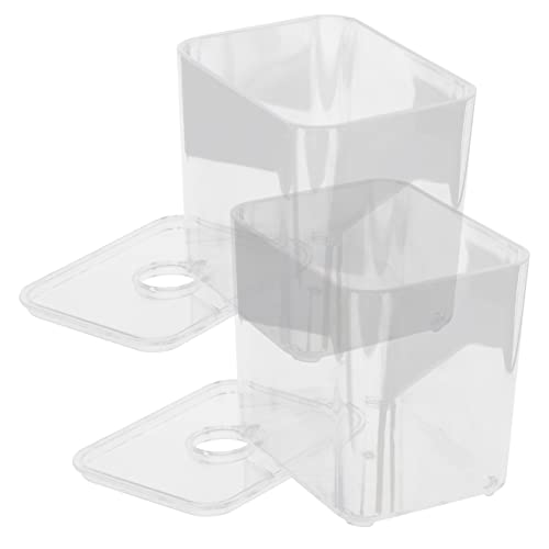 Ciieeo 2stücke Kosmetik Organizer Transparenter Aufbewahrungsbox Mit Deckel Für Wattepads Und Kosmetikartikel Kompakt Und Platzsparend Für Badezimmer Und Schminktisch von Ciieeo