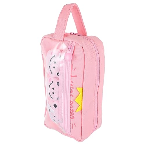 Ciieeo Schreibwarenkoffer 3 Stück Cartoon-Frosch-Taschen-Organizer Mit Großer Kapazität Stift-Briefpapier-Tasche Stift-Aufbewahrungstasche Zeichentasche Schreibwaren-Etui Fräulein von Ciieeo