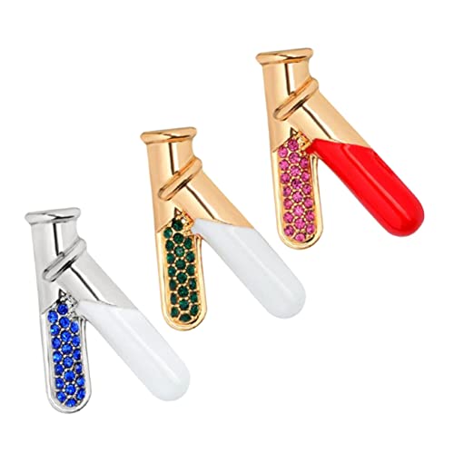 Ciieeo 3 Stück Testrohrbrosche Röhren Damen Brosche Laborrohre Reagenzglas Strassbroschen Pflegestift Unregelmäßiger Strassbrosche Abzeichen Brosche Strassnadel kawaii Brosche Legierung Ciieeo 3 Stück Testrohrbrosche Röhren Damen Brosche Laborrohre Reagenzglas Strassbroschen Pflegestift Unregelmäßiger Strassbrosche Abzeichen Brosche Strassnadel kawaii Brosche Legierung von Ciieeo