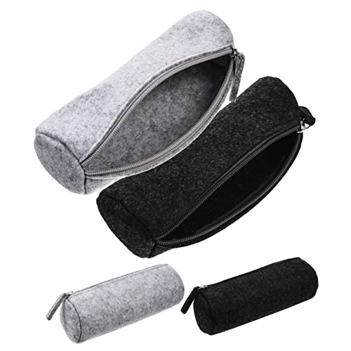 Ciieeo 4 Stück Praktische Filz-Bleistifttasche Mit Reißverschluss Aufbewahrungstaschen Tragbare Bleistifttasche Make-Up-Organizer-Tasche Reißverschluss-Organizer Multifunktionale von Ciieeo