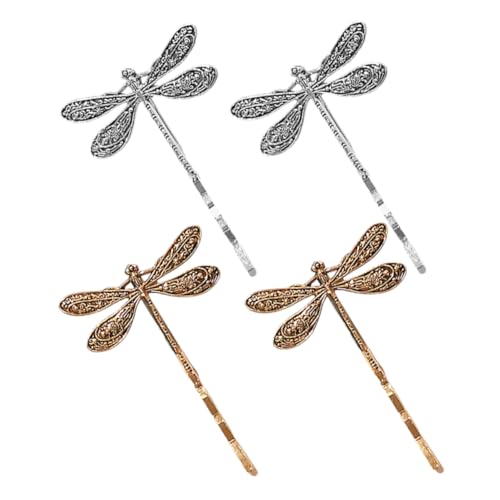 Ciieeo 4 Stück Libelle Haars Pange Libellen-haarspange Für Mädchen Haarspangen Kawaii Haarspange Süß Süße Libellen-haarnadel Haarpony Zum Anklipsen Ersatz-fransenclip Libellenclips Metall von Ciieeo