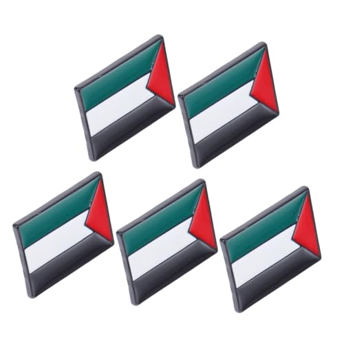 Ciieeo 5stücke Teiliges Set Palästina Broschen-anstecker Zinklegierung Dekorative Flaggen-abzeichen Für Kleidung Taschen Und Accessoires Für Feiern Und Besondere Anlässe von Ciieeo