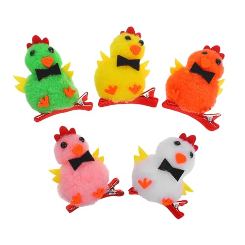 Ciieeo 5St Haarnadel plüsch haarklammer Haarclip Haarschmuck für Festliche Haaraccessoires Hühnerhaarspange Entenschnabel-Haarspangen Haarschmuck für Mädchen Eisen von Ciieeo