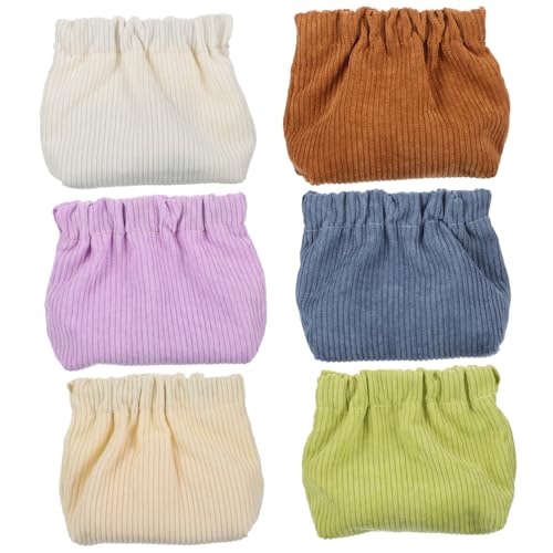 Ciieeo 6 STK. Kosmetiktasche Make-up-Taschen Makeup Tasche kleine Schminktasche tragbare Make-up-Tasche süße Geldbörse kosmetikbeutel Cosmetic Bag Armband verpackung Zeitraum Tasche Cord von Ciieeo