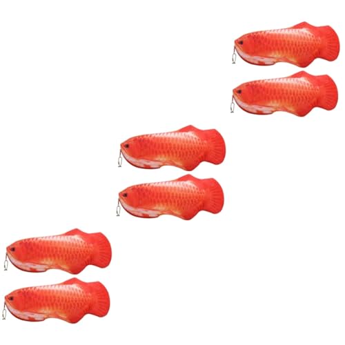 Ciieeo 6 STK Tasche Für Fischstifte Neuheit Bleistiftbeutel Münzbeutel Für Kinder Kreatives Federmäppchen Bleistiftbeutel in Fischform Mit Reißverschluss Plüsch Kosmetiktasche Mädchen von Ciieeo