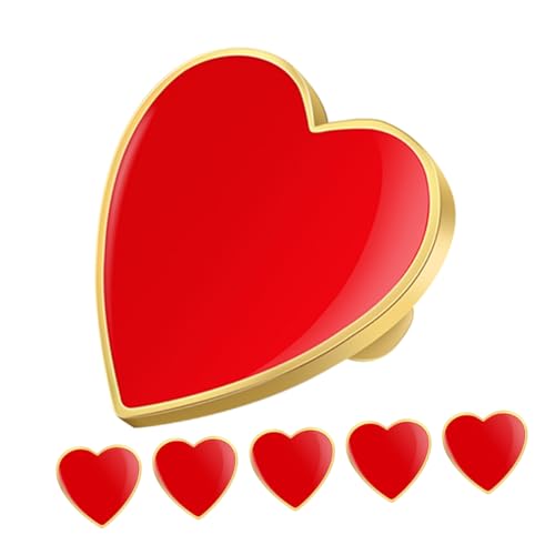 Ciieeo 6 Stück Herz Brosche Anstecknadel Emaille Anstecker für Kleidung Hüte Rucksäcke Vielseitige DIY Accessoires für Hochzeitsfeiern und Besondere Anlässe von Ciieeo