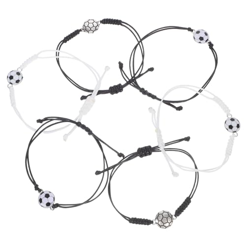 Ciieeo 6stücke Fußballarmbänder Für Männer Und Junge Mädchen Handgewebt in Schwarz Und Weiß Verstellbare Sport-themenarmbänder Als Spielerschmuck Und Geschenkidee Für Jungen Und von Ciieeo