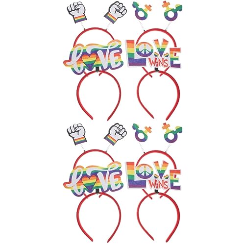 Ciieeo 8 Stk Lgbt-stirnband Stolz Geschenke Gay-pride-haarschmuck Stolz Zubehör Regenbogen Kopfbedeckung Requisiten Für Gay-pride-kostüme Regenbogen Haarkranz Mann Kunststoff Partybedarf von Ciieeo