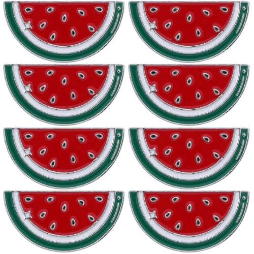 Ciieeo 8 Stück Wassermelone Brosche Obst Emaille Brosche Pins Wassermelone Pin Palästina Wassermelone Brustnadel Wassermelone Palästina Pin Strickjacke Clip Schal Clip von Ciieeo