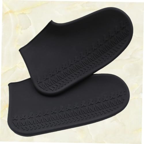Ciieeo Anti rutsch Überschuhe Unisex Regenschutz Schuhüberzieher Strapazierfähig Schutz für Outdoor Wanderschuhe und Alltag Schwarz von Ciieeo