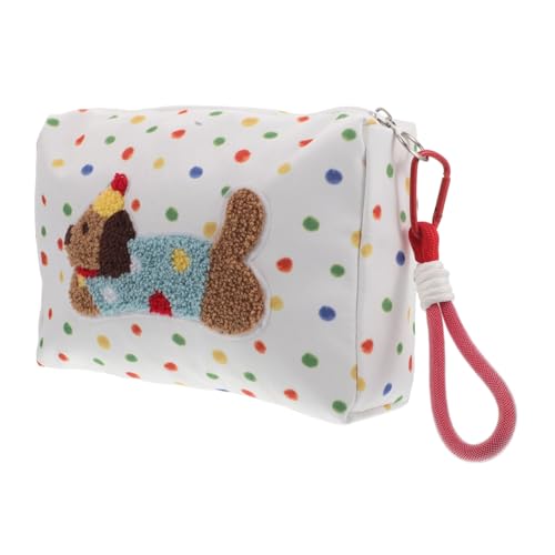 Ciieeo Kosmetiktasche Mit Reißverschluss Für Damen Reisekosmetiktasche Mit Süßem Hundemuster Kleiner Kosmetik-Organizer Für Reise Aufbewahrungstasche Mit Tiermotiv von Ciieeo