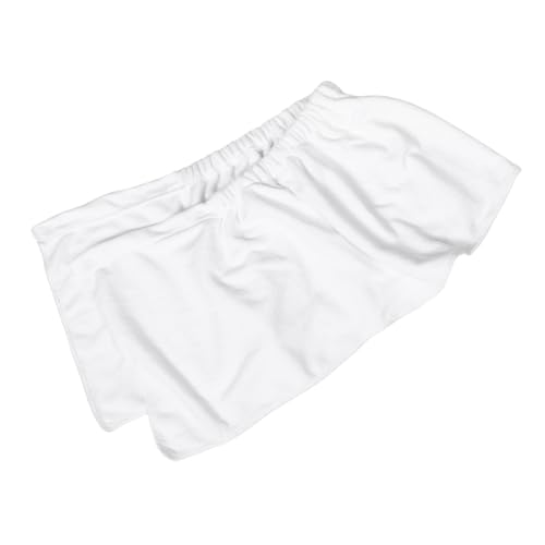 Ciieeo Badetuch Weiß Für Herren Tragbarer Handtuchrock Körperbadewickel Mit Druckknopfverschluss Für Dusche Spa Fitnessstudio Hochsaugend Kurz von Ciieeo