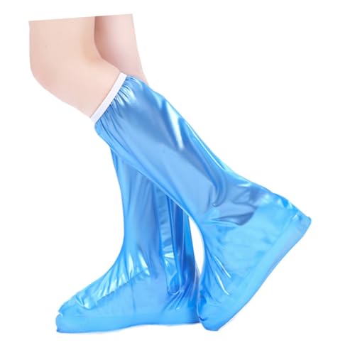 Ciieeo Blauer Wasserdichter Elastischer Schuhüberzieher mit Reißverschluss Langlebig und Tragbar XL Schützt Outdoor Schuhe vor Regen Schlamm für Herren bei Wandern und Radfahren von Ciieeo