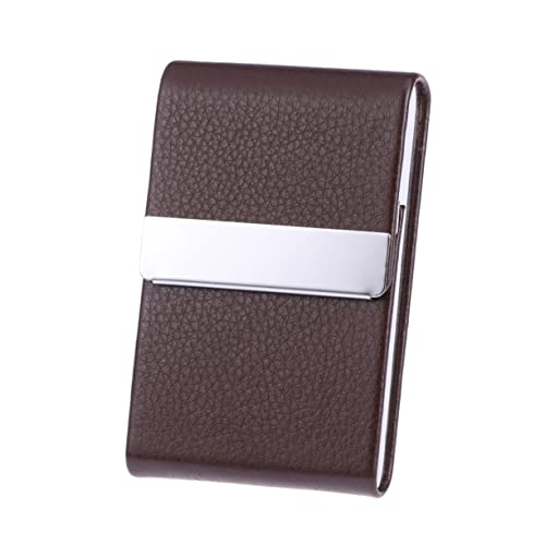 Ciieeo Räucherbox Damen-Kreditkarten-Geldbörse Leder-Geldbörsen Damen-Geldbörsen Geburtenkontrolle-Etui Leder-Business-Halter Business-Organizer Kaffee-Edelstahl-Business-Etui Brieftasche von Ciieeo