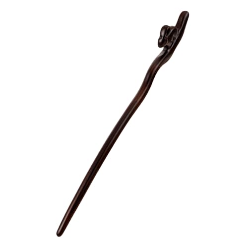 Ciieeo Häschen Haarnadel Haarschmuck Ringe Clips Haarstock Haarprodukte Griffe Haarnadeln Haarschmuck Essstäbchen Zöpfe Gebäck Bobby Für Dickes Haar Perlen Armband Hölzern Black von Ciieeo