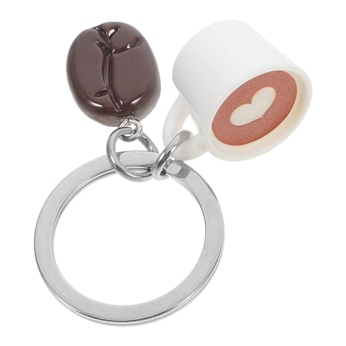 Ciieeo Kaffeebohnen Schlüsselanhänger mit Schlüsselkette für Kaffeeliebhaber Taschen und Handtaschendekoration von Ciieeo