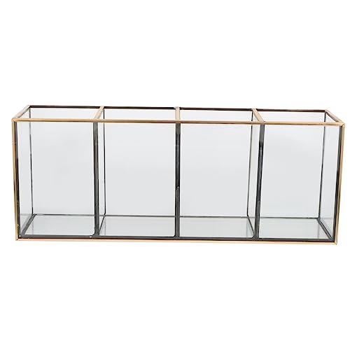 Ciieeo Kosmetik Aufbewahrungsbox mit Fächern Makeup Organizer mit Stabilem Boden Schminktisch Organizer für Pinsel und Kosmetik Platzsparend und Robust für Schlafzimmer und Bad von Ciieeo