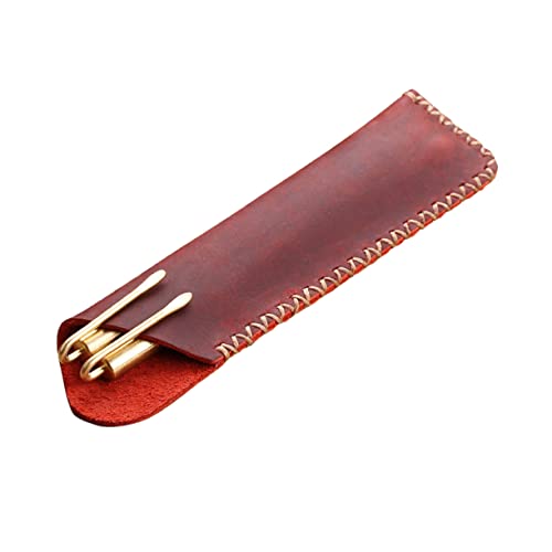 Ciieeo Stifthalter Leder-Federmäppchen Leder-Stifthalter Leder-Bleistift-Geldbörse Stiftetui Stift-Aufbewahrungstasche Stift-Schutzhülle Schutzhülle Geschenktasche Taschenschutz von Ciieeo