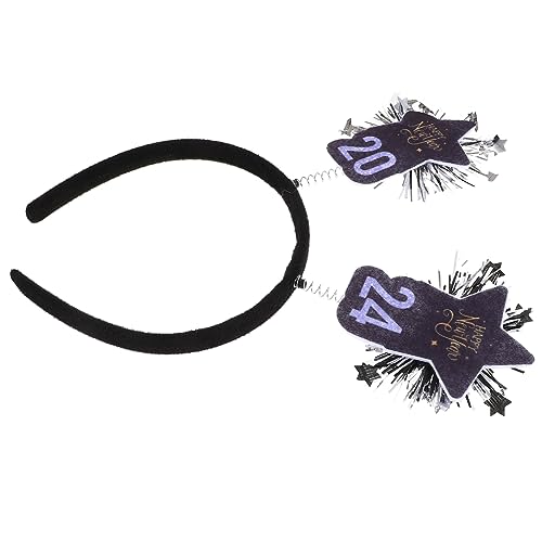 Ciieeo Neujahrs-stirnband 2024 Party-kopfschmuck Sterne Stirnband Silvester-party-zubehör von Ciieeo