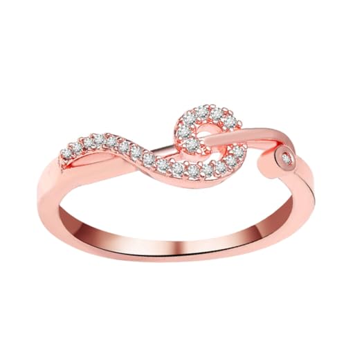 Ciieeo Notenring Weiblicher Fingerring Musik-fingerring Frauen-accessoire Frauen Fingerring Ring in Musiknotenform Einfacher Fingerring Roségold Legierung von Ciieeo