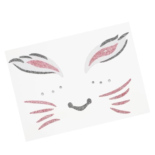 Ciieeo Osterhasen Gesichtsaufkleber Für Party Und Cosplay Osterdekoration Süßer Hasengesichts Aufkleber Aufkleber Selbstklebende Aufkleber Für Ostern von Ciieeo