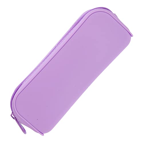 Ciieeo Silikon-Feder Mäppchen Bleistifthalter Silikon Bleistiftbeutel Für Mädchen Federmäppchen Ästhetik Ästhetisches Federmäppchen Etui Makeup Tasche Winter Student Violett Kieselgel von Ciieeo