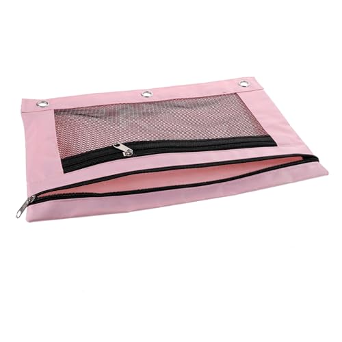 Ciieeo Tragbares Malstiftbox Binder-bleistiftbeutel Stift-Tragetasche Beutel Mit Losen Blättern Durchsichtiger Ordner-Organizer Make-up-stifthalter Schüttgut Reißverschluss Oxford-Stoff von Ciieeo