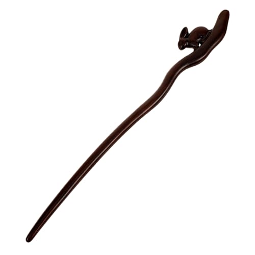 Ciieeo Vintage Chinese Style Hair Chopstick mit Osterhasenmotiv Handgefertigter Haarschmuck aus Schwarzem Eleganter Haarstab für Frauen für Partys und Festliche Anlässe von Ciieeo