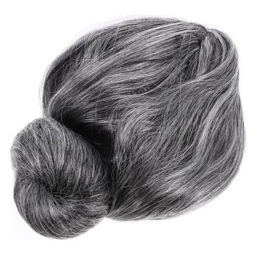 Kurze Graue Perücke für Frauen Synthetisches Haar für Oma Cosplay Bequem und Atmungsaktiv für Halloween und Kostümpartys Vielseitig Einsetzbar Verstellbare Passform von Ciieeo