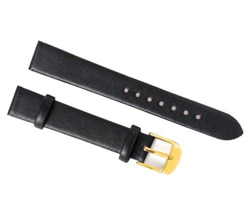 Cijinon Uhrenarmband aus echtem Leder mit Schmetterlingsverschluss, 8 mm-22 mm, 12 mm, Leder von Cijinon