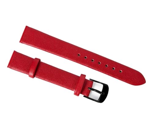 Cijinon Uhrenarmband aus echtem Leder mit Schmetterlingsverschluss, 8 mm-22 mm, 17 mm, Leder von Cijinon