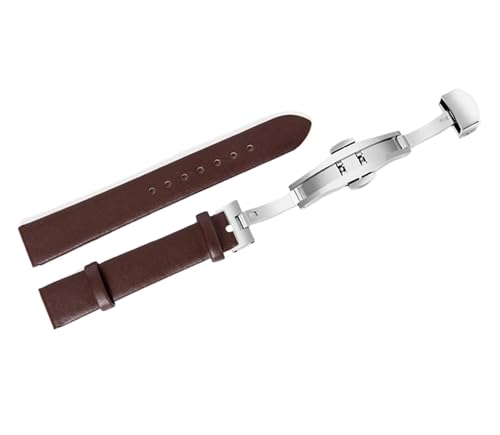 Cijinon Uhrenarmband aus echtem Leder mit Schmetterlingsverschluss, 8 mm-22 mm, 19 mm, Leder von Cijinon