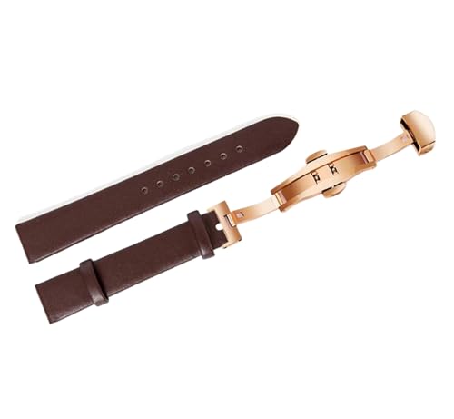 Cijinon Uhrenarmband aus echtem Leder mit Schmetterlingsverschluss, 8 mm-22 mm, 22 mm, Leder von Cijinon