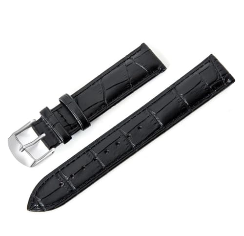 Cijinon Uhrenarmband aus echtem Leder mit Schmetterlingsverschluss, 8 mm-26 mm, 18 mm, Leder von Cijinon