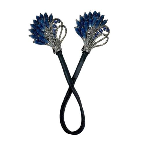 Elegant Lazy Hair Lockenwickler, Luxus Elegant Strass Pfau Flügel Elegant Französisch Twist Hair Bun Maker Twist Feder Haarnadel für langes dickes Haar Haarschmuck für Frauen von Cikiki