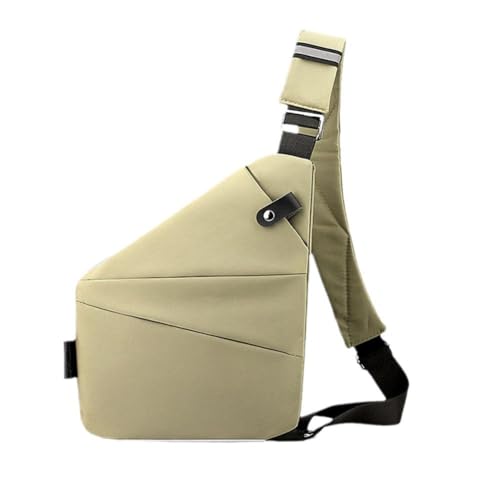 Reisetasche für den persönlichen Diebstahl, Crossbody-Tasche, Sport, Laufen, unsichtbare Geldbörse, Freizeit, Splash-Brusttasche, multifunktional, für Herren, khaki, 31*20*23*1.5cm von Cikiki