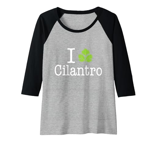 I Love Cilantro Raglan, Damen, Schwarz/Dunkelgrau Meliert, M I Love Cilantro Raglan, Damen, Schwarz/Dunkelgrau Meliert, M von Cilantro Gifts