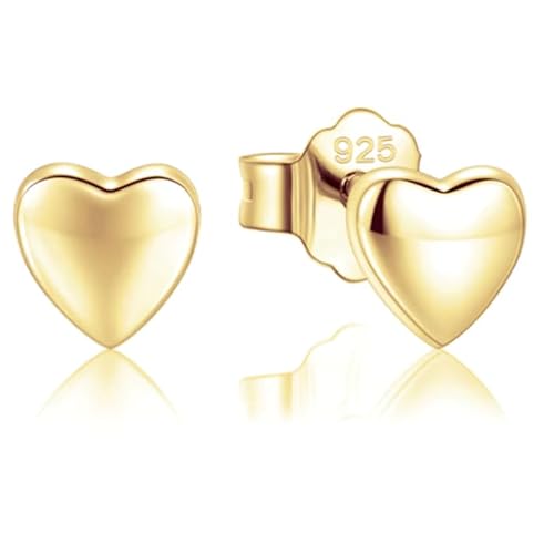 925 Silber Damen Ohrringe Herz GoldBunt von Cilla Jewels