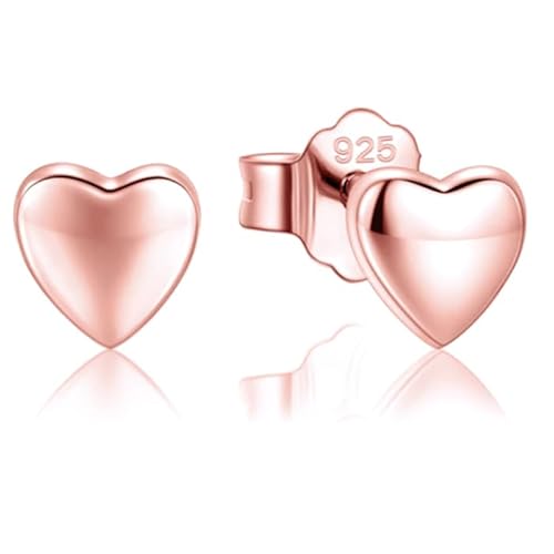 925 Silber Damen Ohrringe Herz Rose Bunt von Cilla Jewels