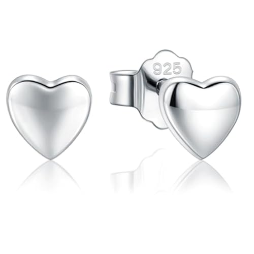 925 Silber Damen Ohrringe Herz Silberfarbig von Cilla Jewels